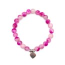 Halbedelstein Armband 8 mm Pinke Jade