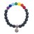 Perlen-Armband 8 mm Lavastein & Chakra