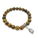Halbedelstein Armband 8 mm Amazonit-Mix Sand-Grün