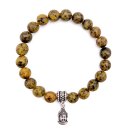 Halbedelstein Armband 8 mm Amazonit-Mix Sand-Grün
