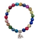 Halbedelstein Armband 8 mm Bunter Jaspis