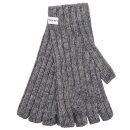 Kaschmir-Handschuhe Rippoptik huskygrau