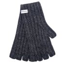 Kaschmir-Handschuhe Rippoptik anthramelange