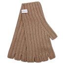 Cashmere Gloves rib-knit almond beige