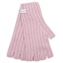 Cashmere Gloves rib-knit powder rose