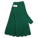 Cashmere Gloves rib-knit emerald green