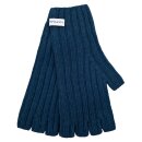 Kaschmir-Handschuhe Rippoptik atlantikblau