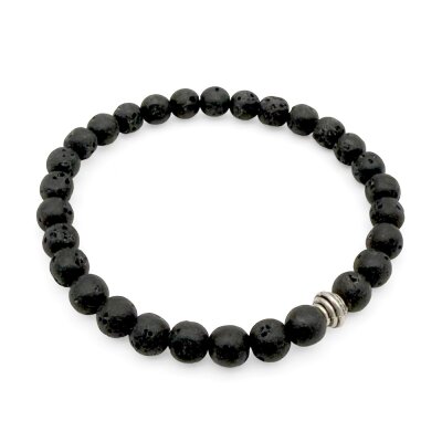 Perlen-Armband 6 mm Lavastein