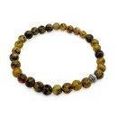 Halbedelstein Armband 6 mm Amazonit-Mix Sand-Grün