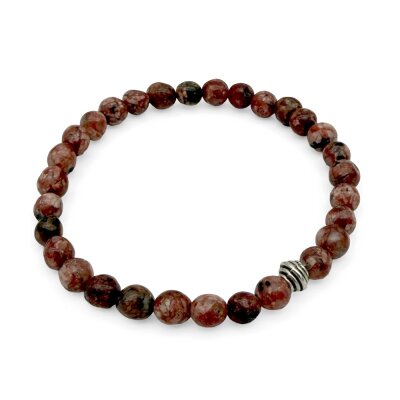 Halbedelstein Armband 6 mm Blassroter Jaspis