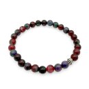 Halbedelstein Armband 6 mm Grün-Roter Granat
