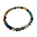 Halbedelstein Armband 6 mm Bunter Jaspis