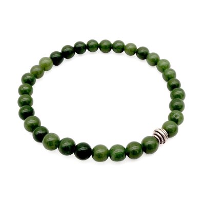 Halbedelstein Armband 6 mm Smaragd