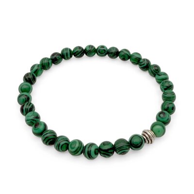 Halbedelstein Armband 6 mm Malachit
