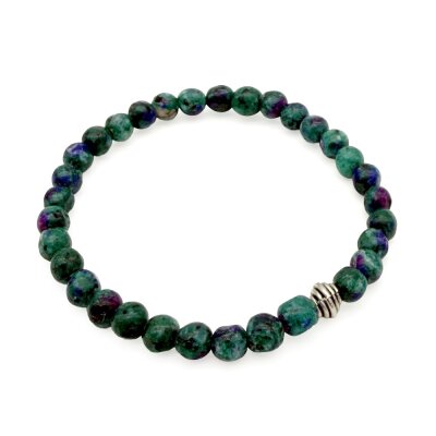 Halbedelstein Armband 6 mm Lila-Grüner Jaspis