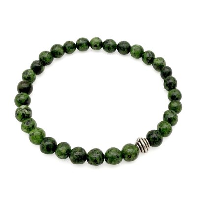 Halbedelstein Armband 6 mm Grüner Jaspis