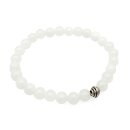 Halbedelstein Armband 6 mm Weiße Jade