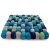 Topfuntersetzer 16 cm Filzkugeln tie dye petrol viereckig