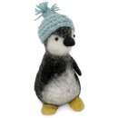 Eierwärmer Pinguin Blaue Pudelmütze