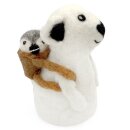 Eierwärmer Eisbär mit Pinguinbaby