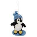 Filzanhänger Snowboard-Pinguin