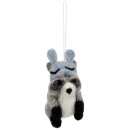 Felted Hanger Sleepy Racoon