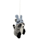 Felted Hanger Sleepy Racoon