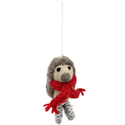 Felted Hanger Winter Hedgehog