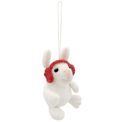 Felted Hanger Winter Bunny