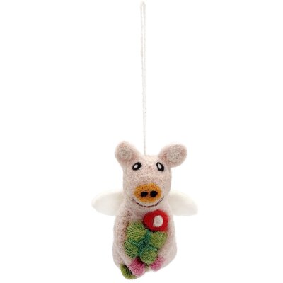 Felted Hanger Lucky Piglet