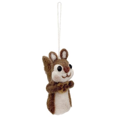 Felted Hanger Squirrel with Cookie
