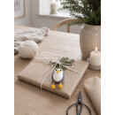 Felt Ball Hanger Penguin. Grey