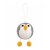 Felt Ball Hanger Penguin. Grey