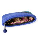 Felted Bag Cat on Stairs blue 15 x 12  cm