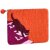 Felted Bag Cat on Stairs orange 15 x12 cm