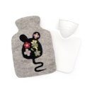 Wärmflaschenbezug Blumen-Maus mit Wärmflasche...