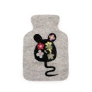 Wärmflaschenbezug Blumen-Maus mit Wärmflasche...
