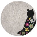 Filzsitzkissen Blumen-Katze 37 cm
