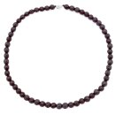 Perlen-Halskette 8 mm Lavastein