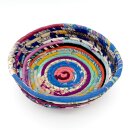 Upcycle 76 Sari Schale Körbchen 26 x 7 cm