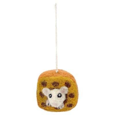 Filzanhänger Maus im Käse