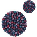 Felted trivet 18 cm Blueberry marbled