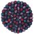 Felted trivet 18 cm Blueberry marbled