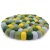 Felted trivet 18 cm Green/Skyblue/Yellow