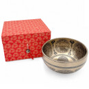 Lokta Papier-Faltbox 18 x 18 x 13 cm Geschenkebox Klangschalenbox