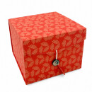 Lokta Papier-Faltbox 18 x 18 x 13 cm Geschenkebox Klangschalenbox