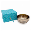 Lokta Papier-Faltbox 16 x 16 x 11 cm Geschenkebox Klangschalenbox