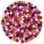 Topfuntersetzer 20 cm Filz-Minikugeln bunt
