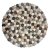 Topfuntersetzer 20 cm Filz-Minikugeln natur