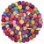 Topfuntersetzer 18 cm Filzkugeln tie dye bunt